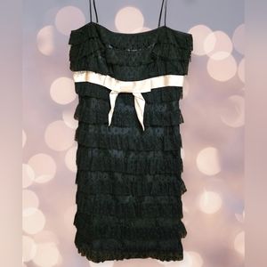Vintage Betsey Johnson Black Lace Cocktail Dress